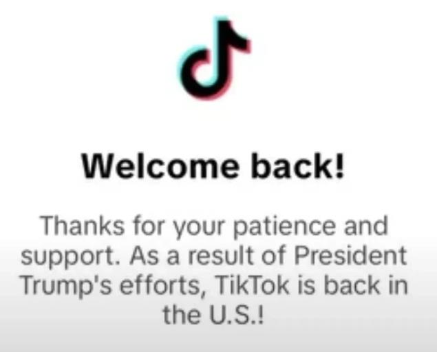 TikTok在美国重新上线