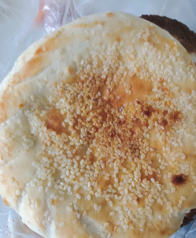 我家孩子爸没有回老家，专门打电话让我给他买烧饼和肉盒，带到天津来。

烧饼和肉盒