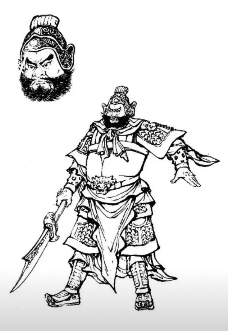 三国的一员猛将，只身一人力战张飞，马超并将其二人逼退，只可惜老年生活有点悲惨
他