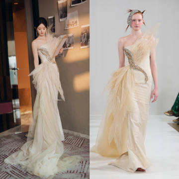 赵丽颖演绎Yanina 2024春夏定制系列，两年前与凤行拍摄先导片穿了Yani