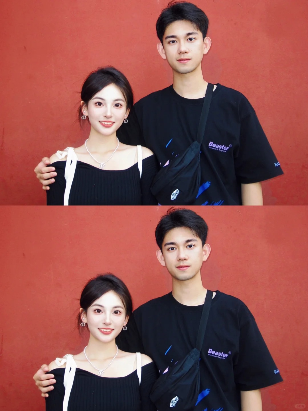 清华&川大｜情侣版东方美学红墙📸️🏮
红墙拍照真的太出片了！！
本来在互相拍