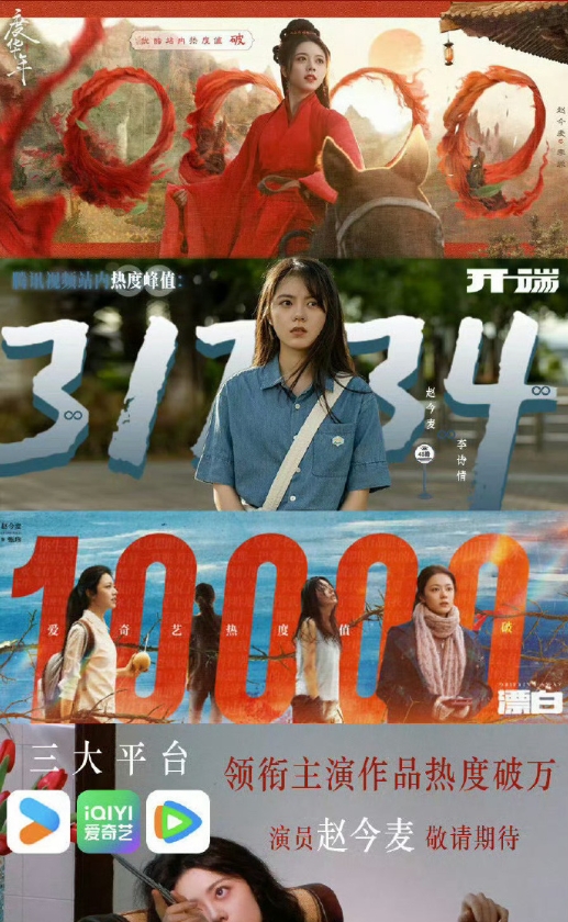 赵今麦三平台热度破万