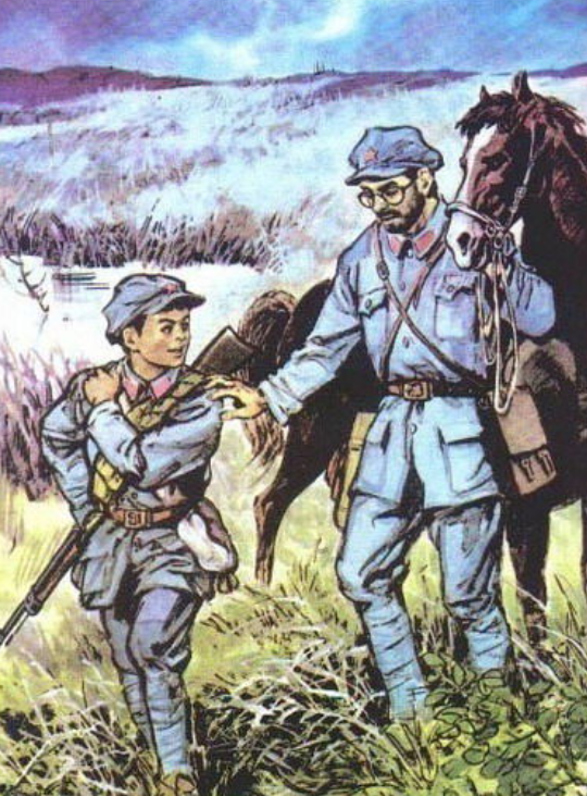 长征路上，陈赓遇到一个12岁的小红军，他让小鬼上马歇一会，小红军不肯，陈赓就要把
