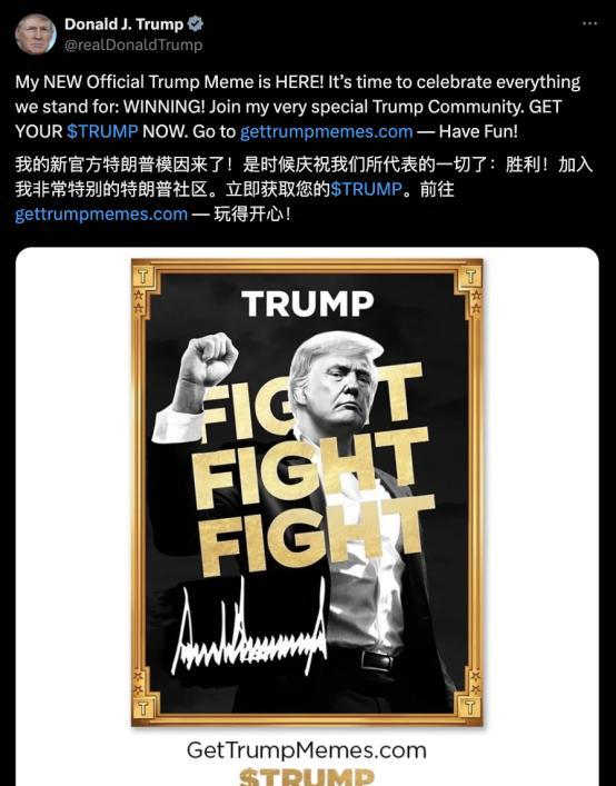 特朗普为什么要发行官方代币？原因很简单，就像万斯说的无孩爱猫女一样，没有后代的人