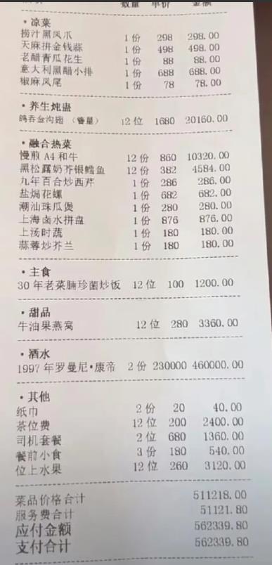 韩国人在上海消费能力好强，一顿饭吃掉56万人民币，确实消费能力强~~~