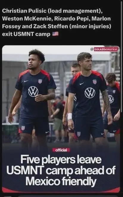 美国国家队五人受伤，小8出来讲两句。
只踢了一场友谊赛，大家如何评价