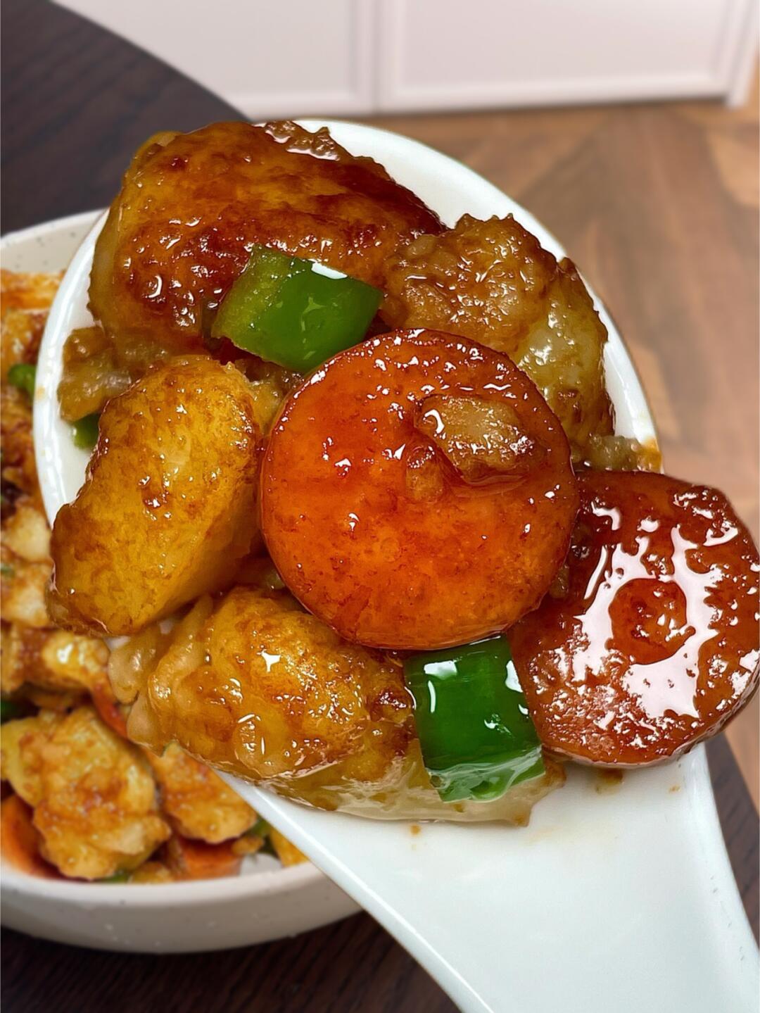 好吃又下饭的青椒火腿炒土豆！！一定要试试这个做法！被炒焦香的土豆🥔外焦里糯！好