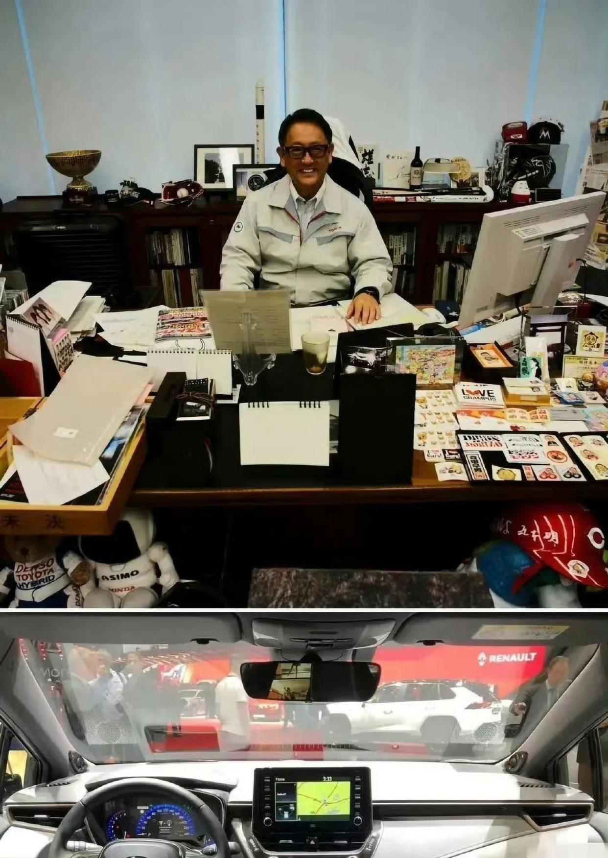 马斯克和丰田章男的办公室，两种风格
