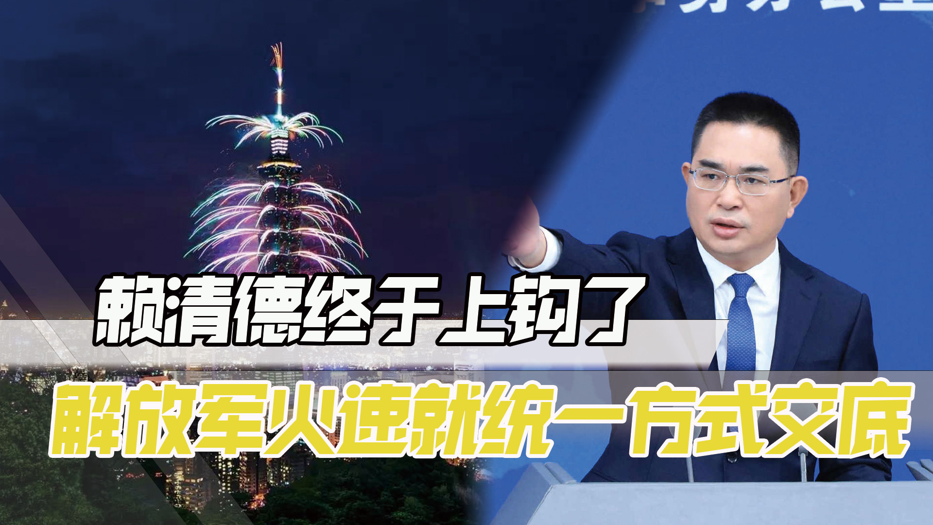 解决台湾问题，时机已到！赖清德终于上钩了，解放军火速就统一方式交底