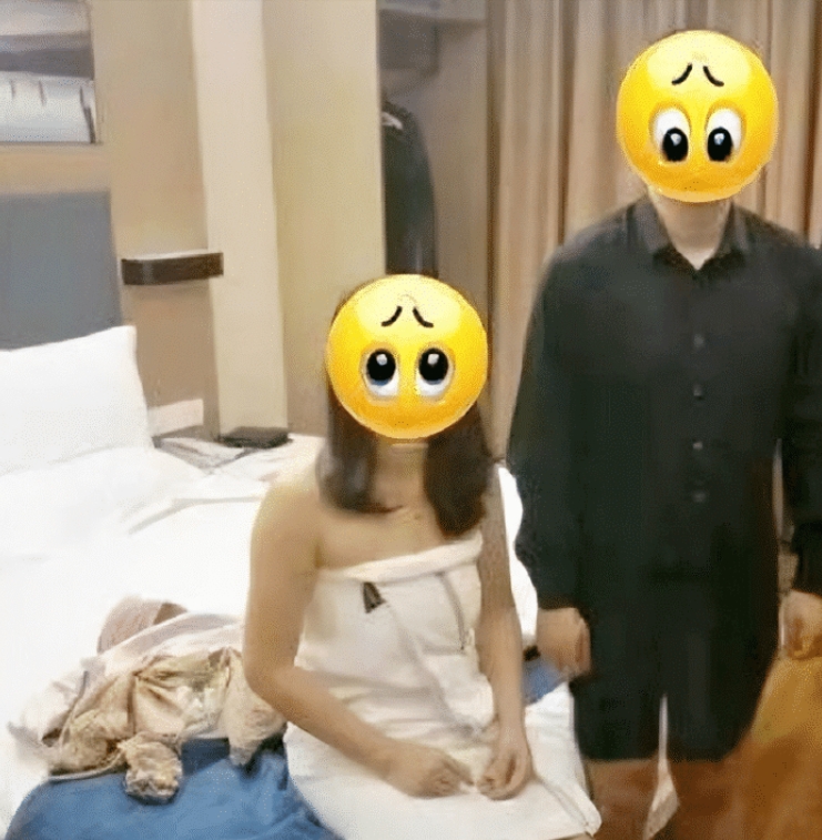 “太倒霉了”山东一男子，发现妻子与情夫在楼下酒店幽会，当他强行闯入后，看见妻子穿