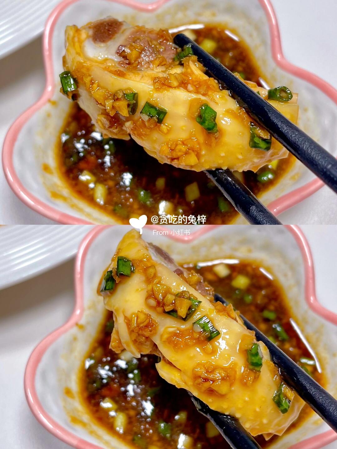 今天的新菜是白切鸡
🍳教程图5-7 也有哦～‼
——
📝食材：白斩鲜香土鸡、