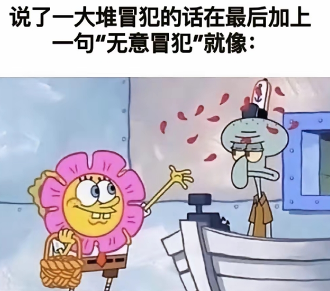 我真的是无意冒犯的