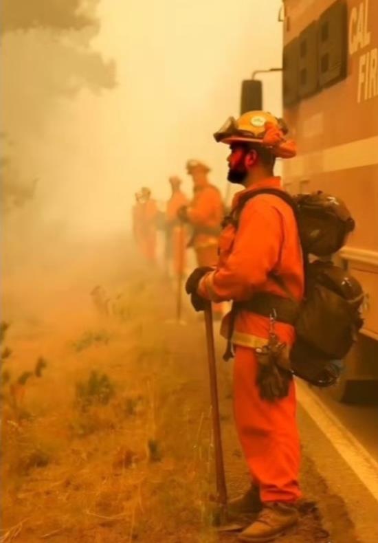 面对洛杉矶大火，抵达的消防员一脸懵逼