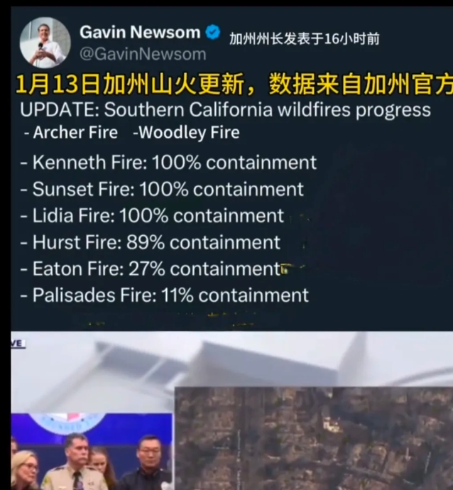 洛杉矶山火最新情况，此次洛杉矶大火并不是只是一个地方而已，而是六个区域。
截止到
