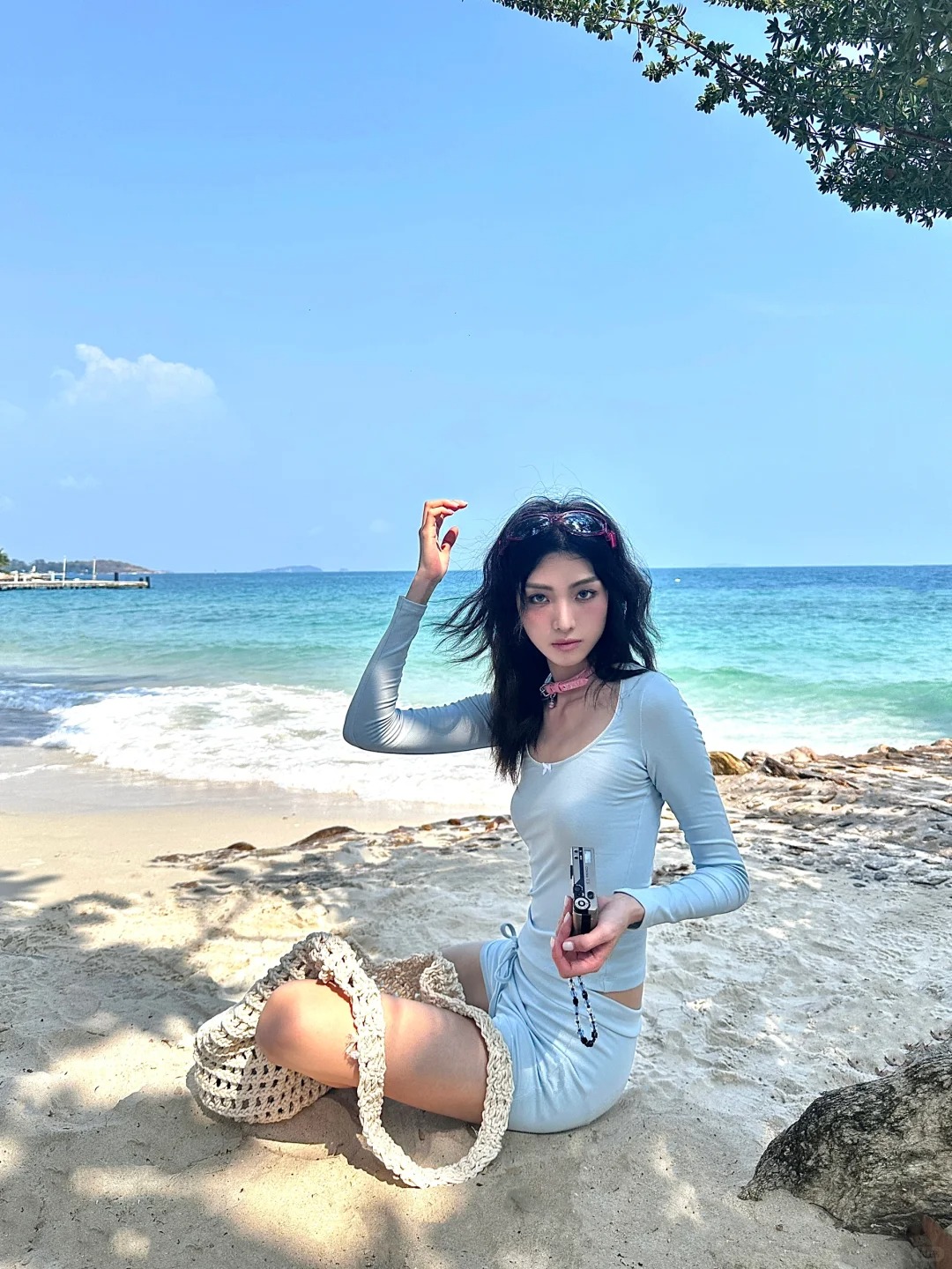 沙美岛的热浪🌊
#每日穿搭 #Ootd