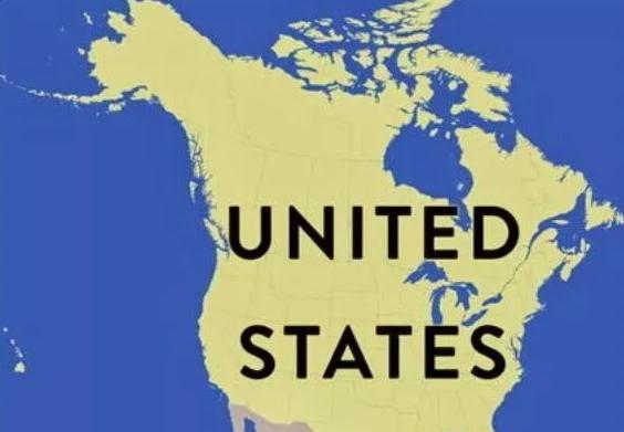 特朗普发布的最新“美国地图”，其中加拿大已经被彻底吞并，成为美国的一块。不知道加