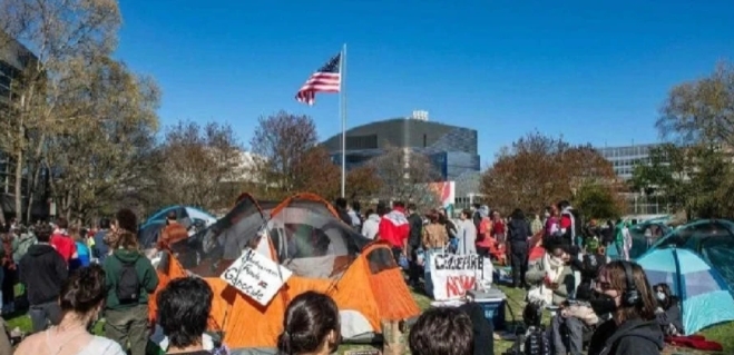 版权属于美国：

X 国对美国不断加深的政治动荡和暴力，包括哥伦比亚大学和其他校