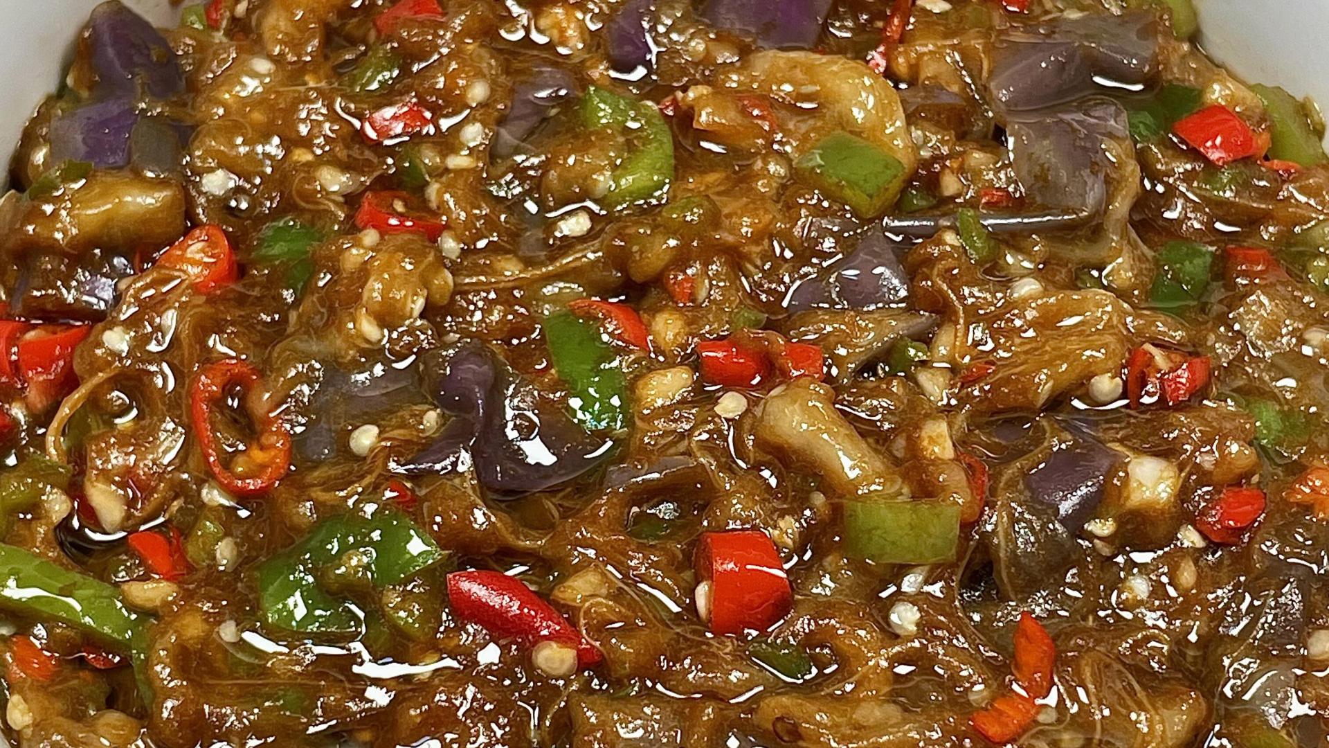 一口惊艳的香辣茄子
