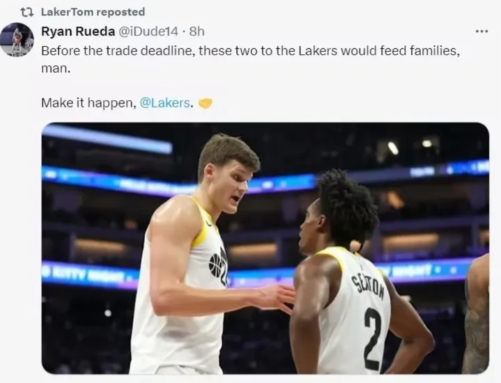 詹眉有望获强援！湖人队记建议交易得到凯斯勒+塞克斯顿，这次佩林卡会出手吗？
1、