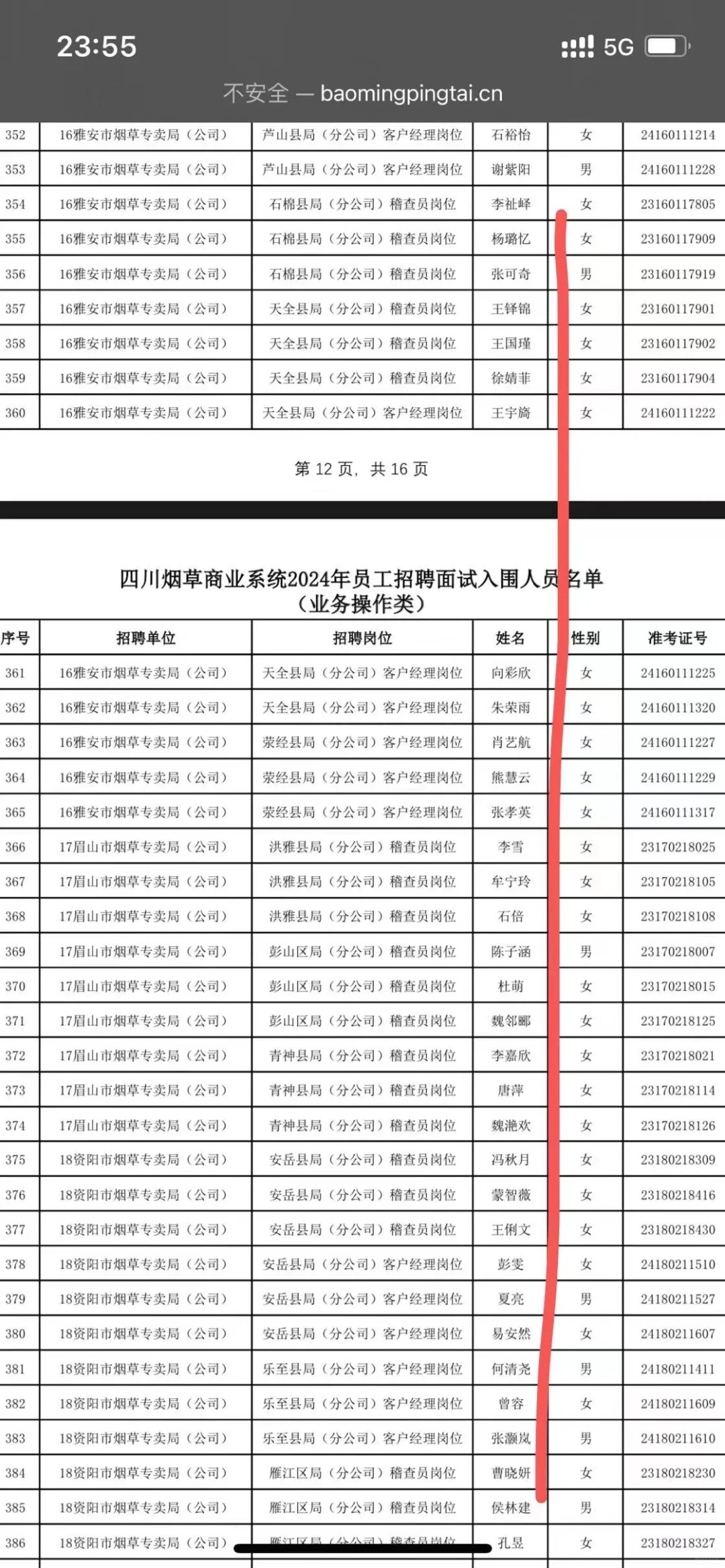 四川商烟，女生在笔试方面太强了