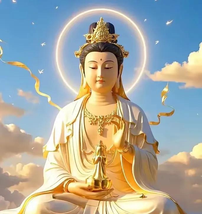 在这纷扰的人世间，若有幸得见观音圣像，可千万别漠然走过，务必诚心留下一句“一帆风