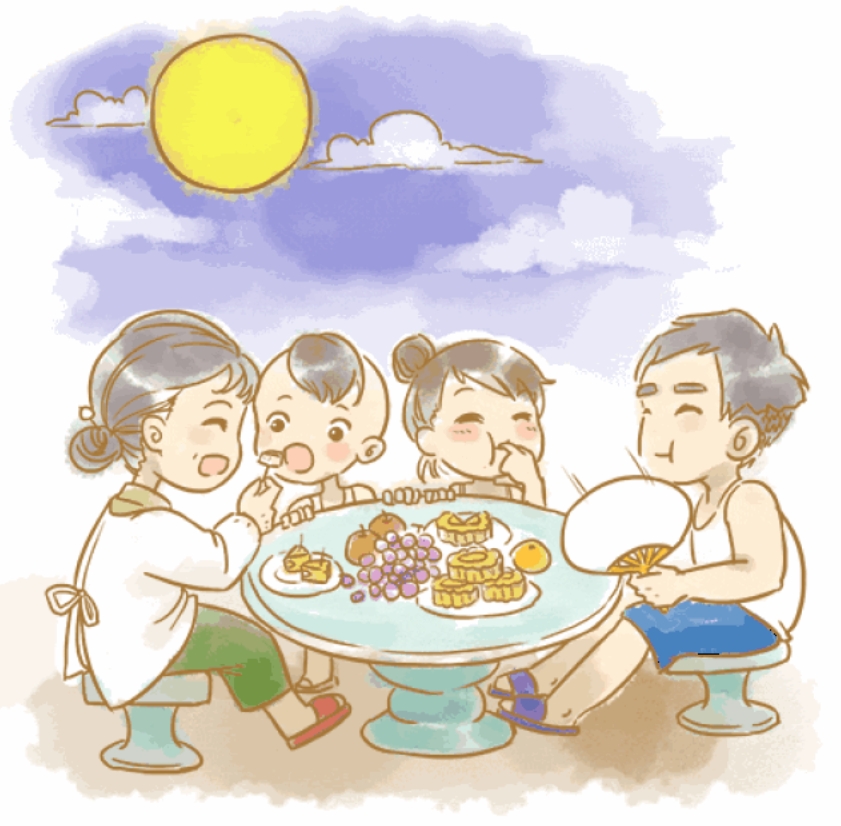 小时候的中秋节，是在期盼和快乐中度过的，虽然只是半块月饼和一小块苹果。记得是七十