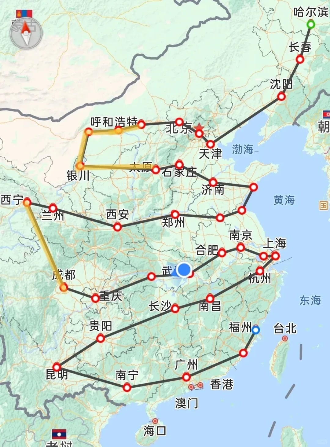 如果预算充足，这定是条从南到北最佳旅游线
如果你预算充足，财富自由的话，这条路线