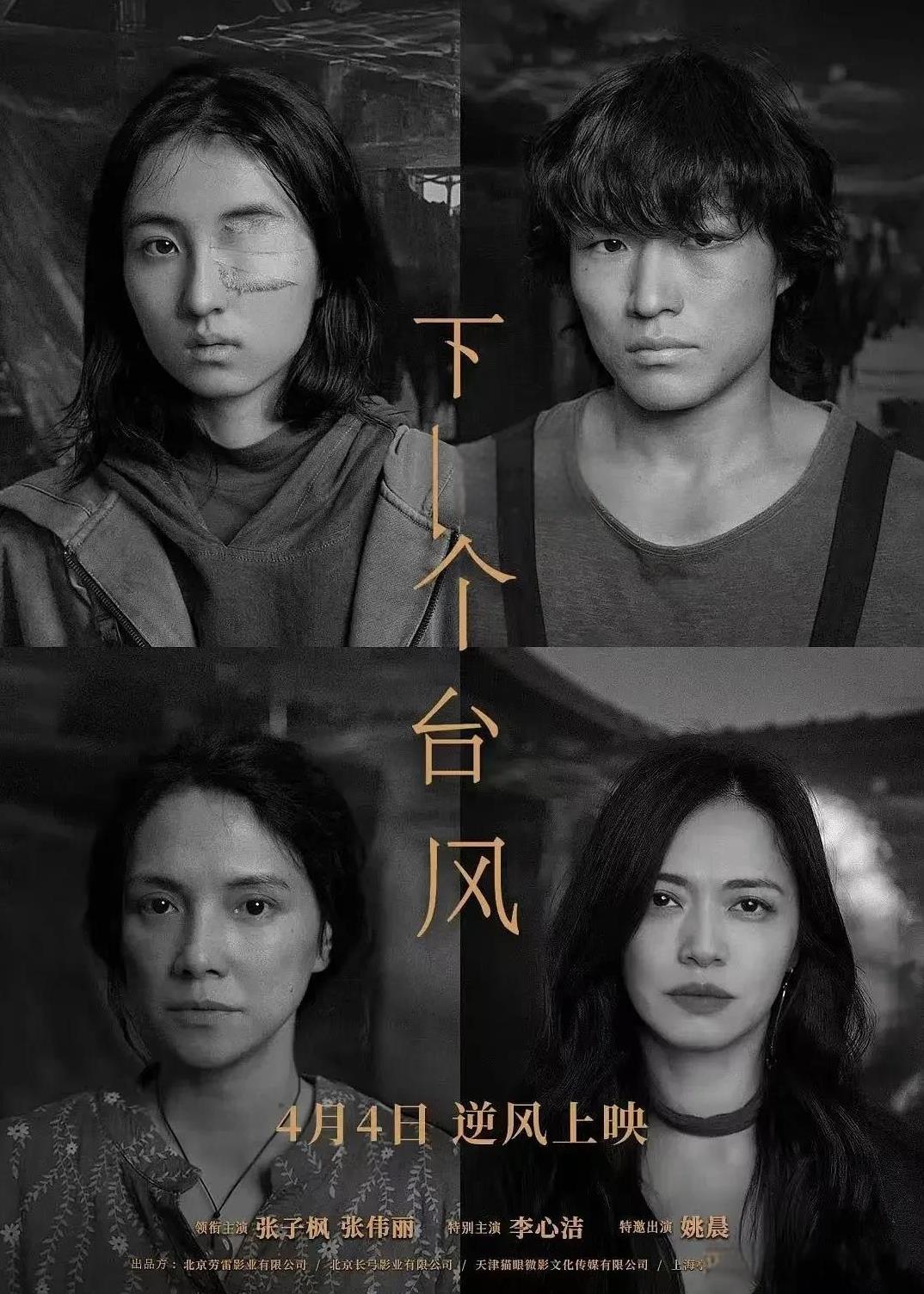 张子枫、张伟丽主演的电影《下一个台风》定档4月4日（清明档）上映。
影片由方励监