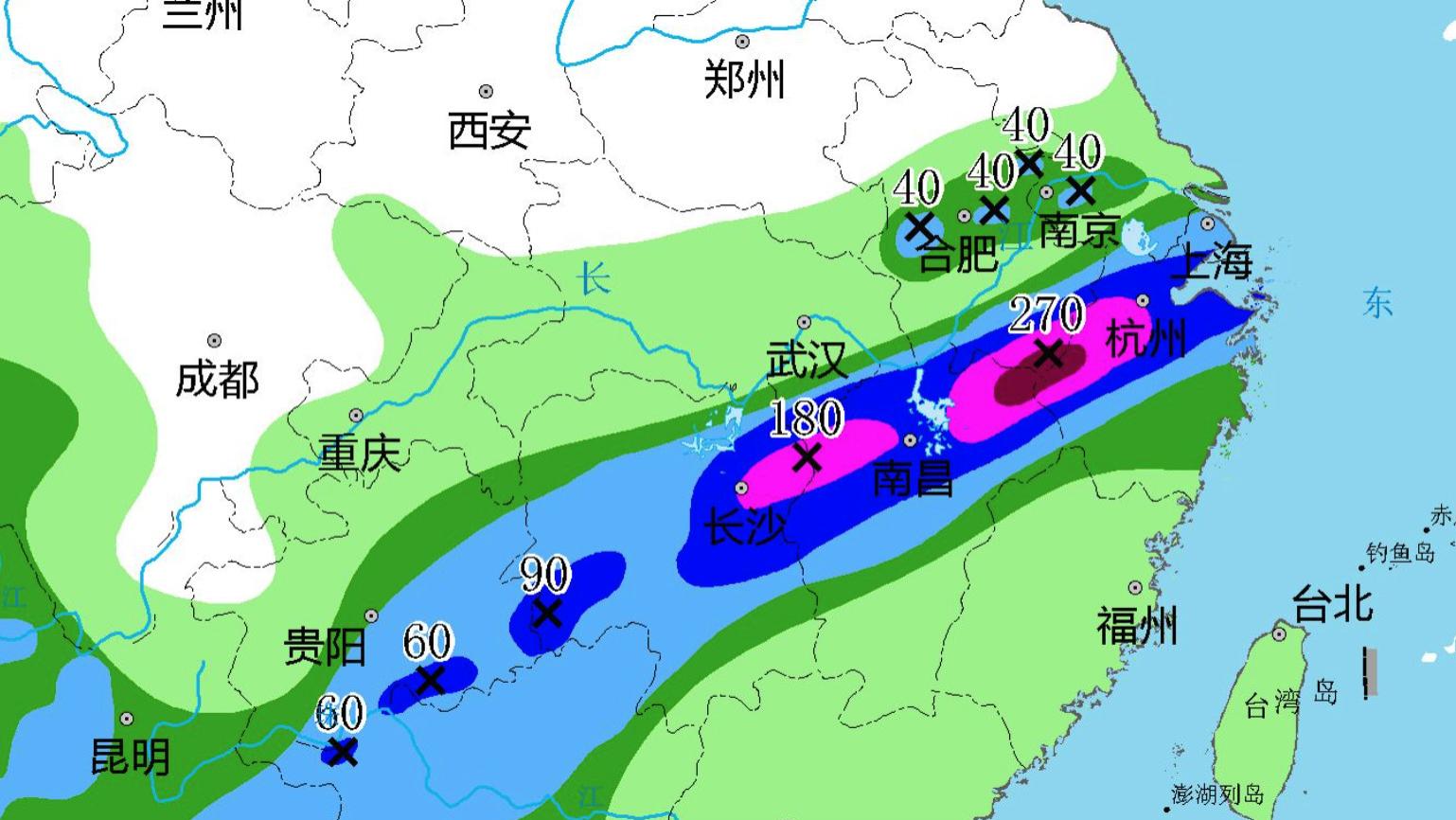 梅雨带赖上南方，江西局部一周5天暴雨！权威预报：紫黄雨带升级