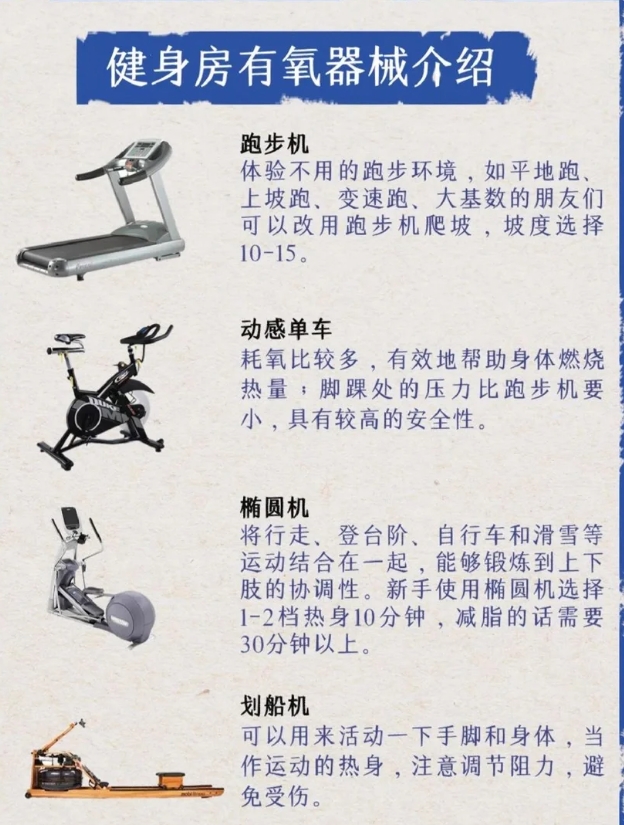 健身房器械使用指南，新手看这篇就够了！

今天带宝子们认识一些健身房常见的器械，