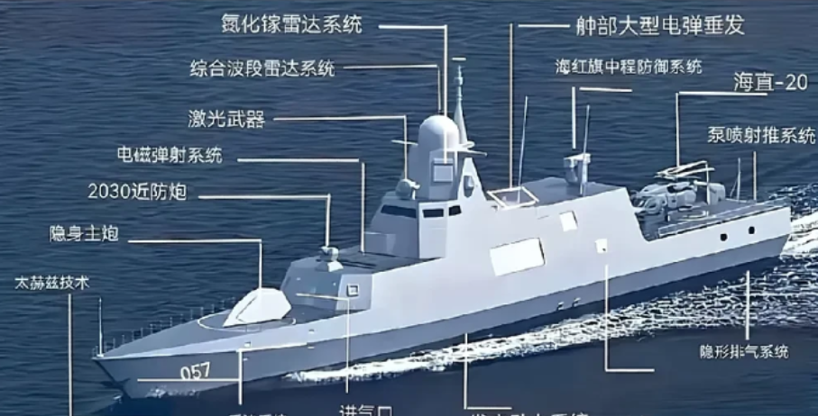 电击海洋！毋庸置疑，海军再次推出震撼之作——最犀利的057护卫舰即将进行海试！这