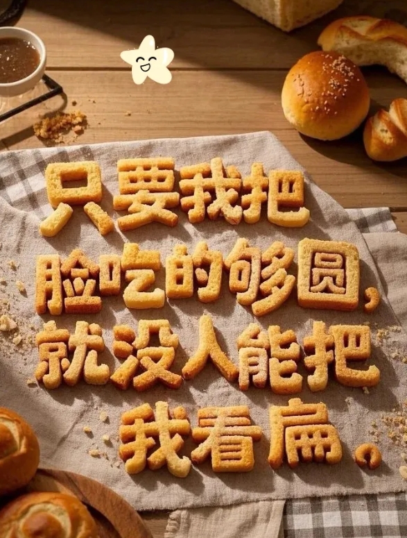 圆润中的乐观哲学
只要我把脸吃的够圆，就没人能把我看扁。看似一句玩笑话，实则蕴含