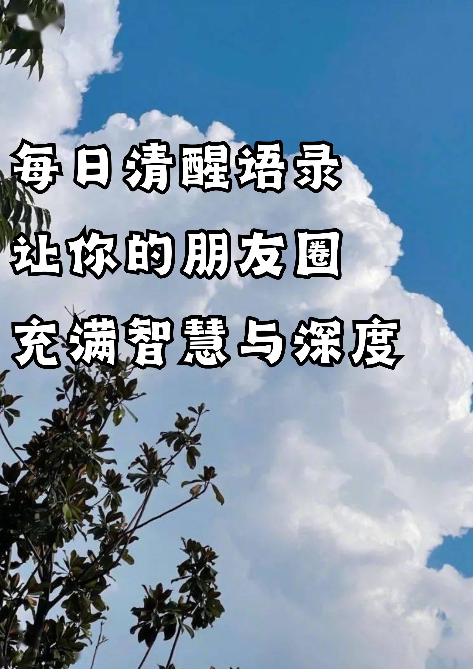每日清醒语录，让你的朋友圈充满深度！