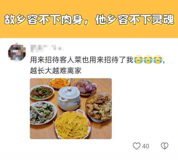 小时候招待客人的菜现在用来招待我了