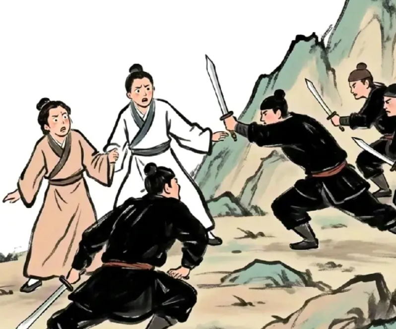 唐宪宗时，山西有个县令，姓胡，被任命为湖州录事参军。走到半路，他遇到了强盗，把他