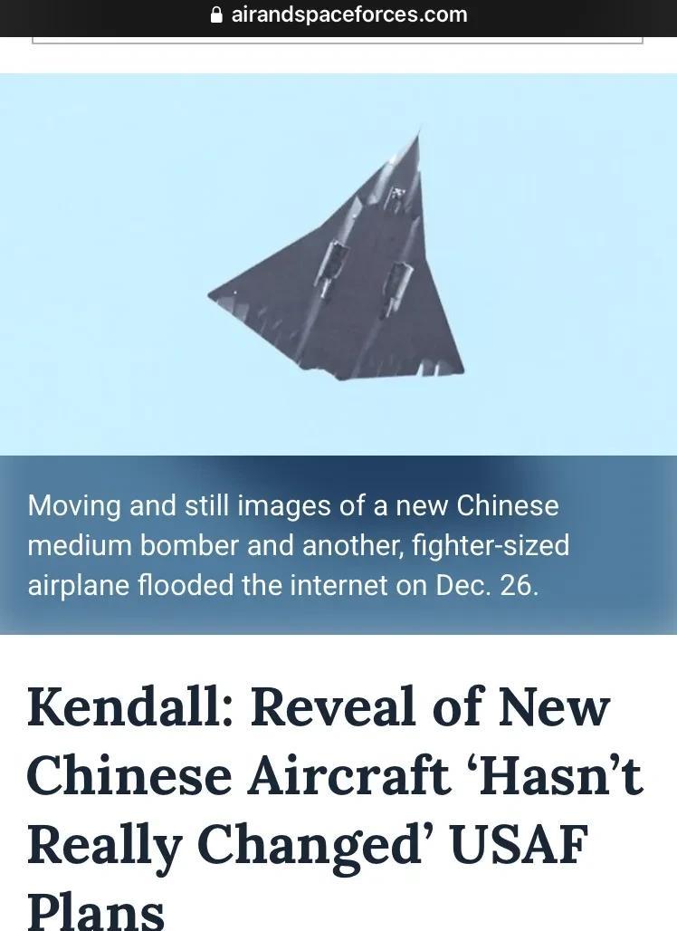 老美空军部长面对成飞沈飞2架6代机同时出现，竟然说没有影响？哈哈哈，让我先笑会儿