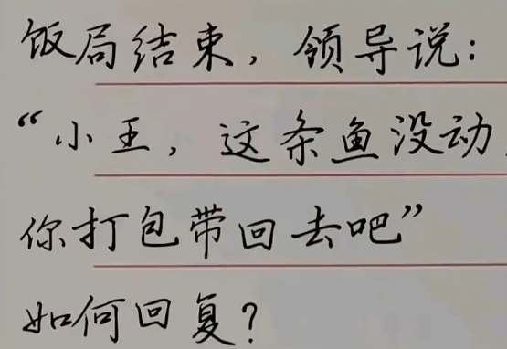 领导还是您拿回去吧！