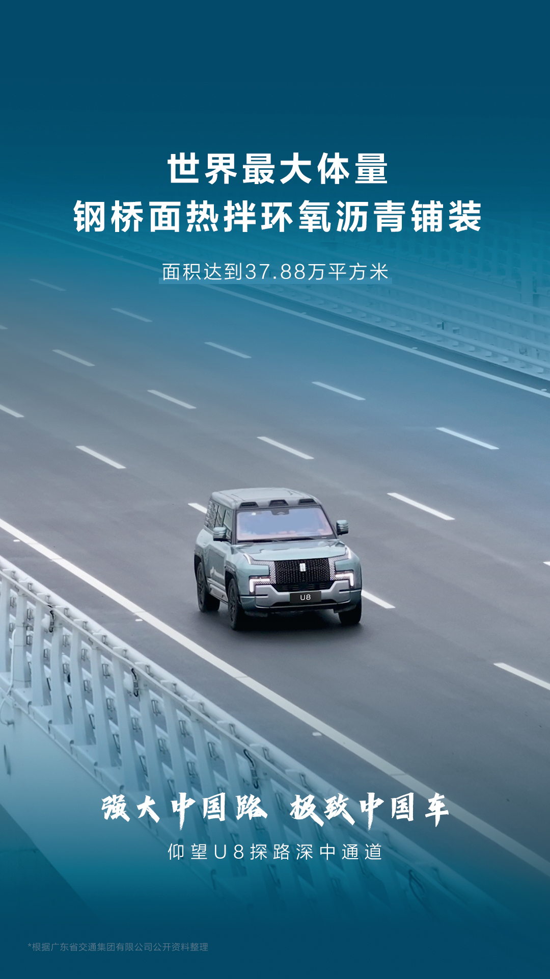 #仰望U8探路深中通道#世界级大工程深中通道迎来通车，我们跟随仰望U8先来探探路