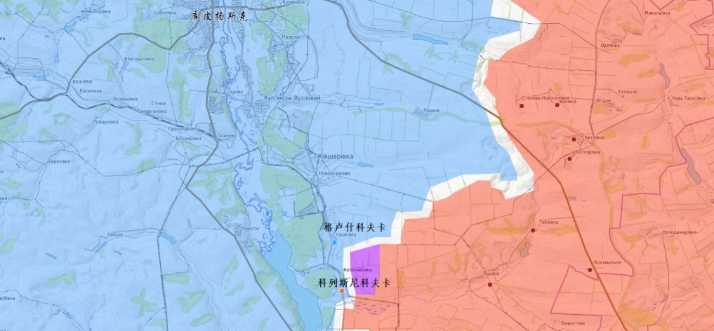 乌克兰TG频道消息称，俄罗斯军队正在慢慢包围库皮扬斯克市，俄军突击队不仅攻入了科