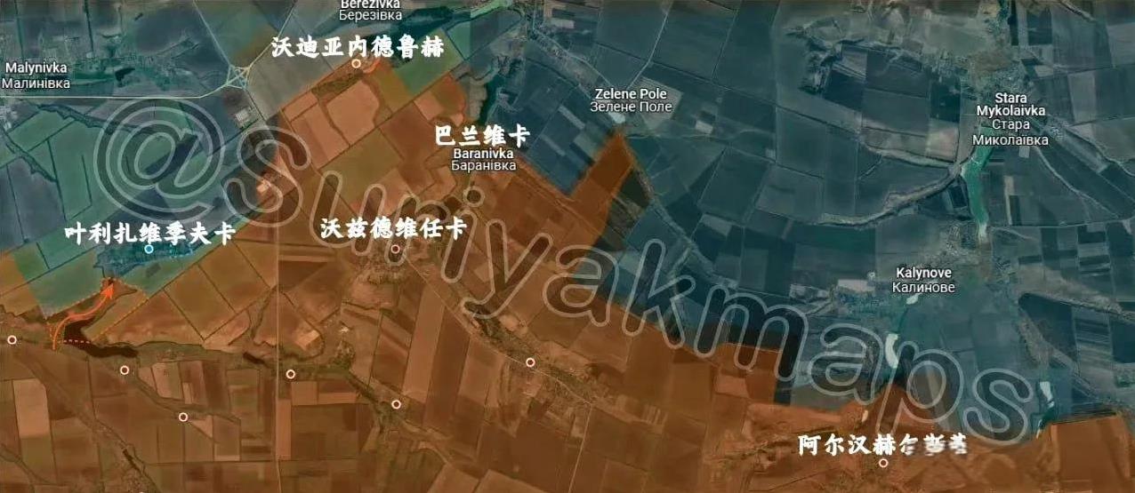 亲俄媒体suriyak继续更新2.8俄乌局势
库尔斯克边境线苏贾方向，俄第11空