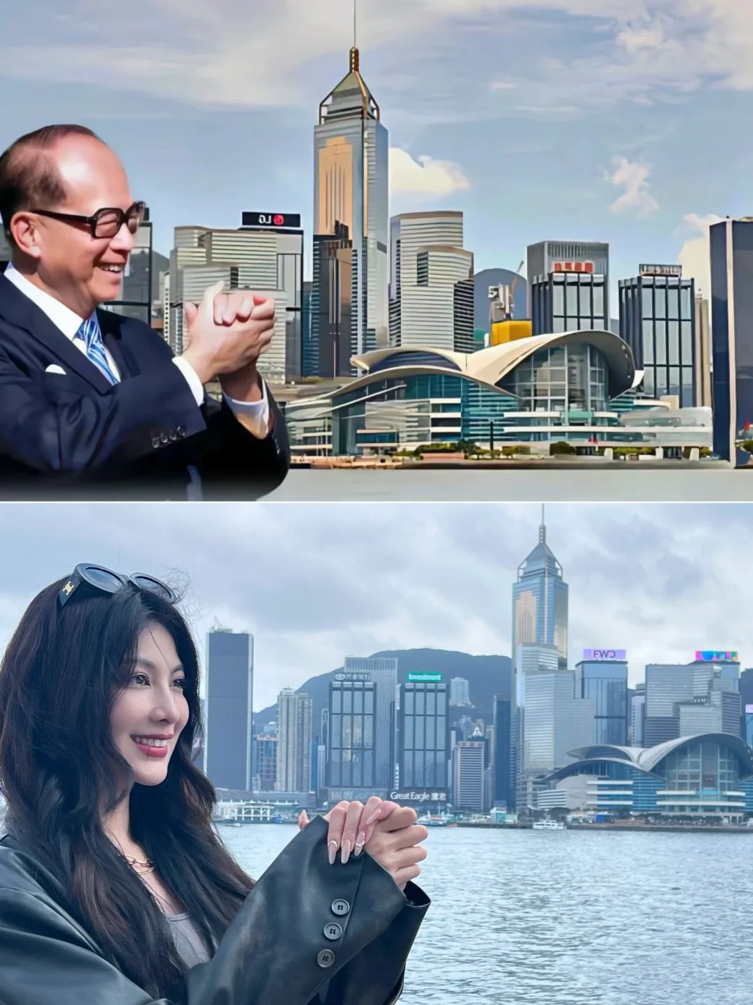 来香港拍这三张就够了🇭🇰
背景一样，钱途无量！！！💰