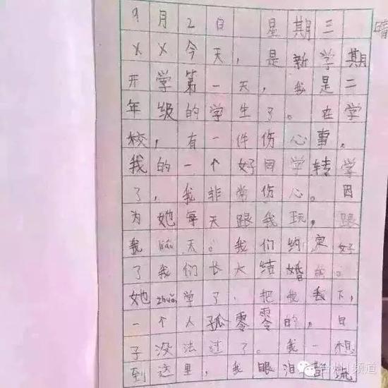 小男生写下的相思日记