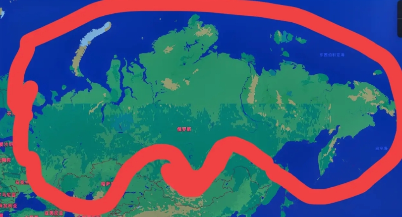 苏联一直没有真正解体，这可能是美西方核心资本的真实想法。俄罗斯实际控制的土地大致