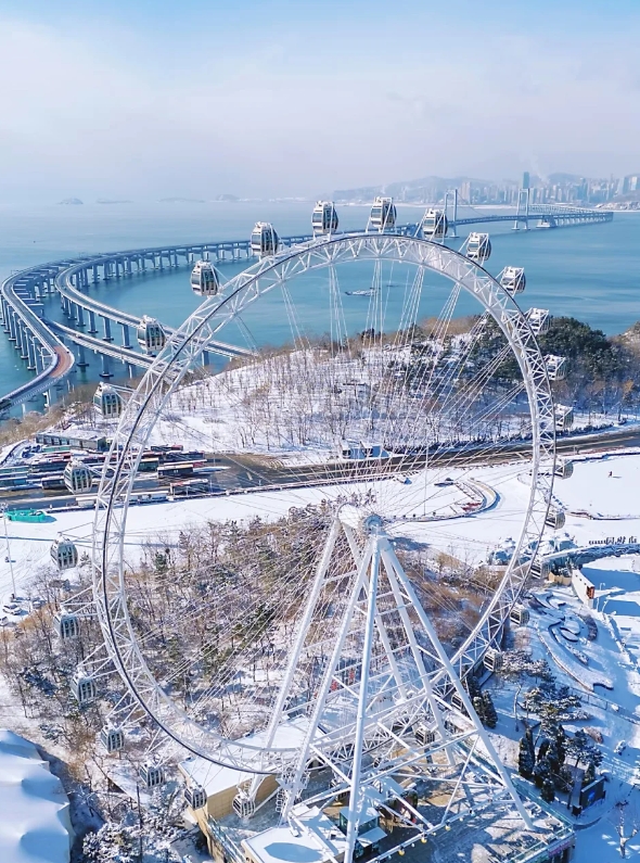 这不是冰岛，这是雪后的大连
