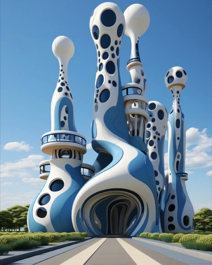 有趣的Mldjourney异型建筑