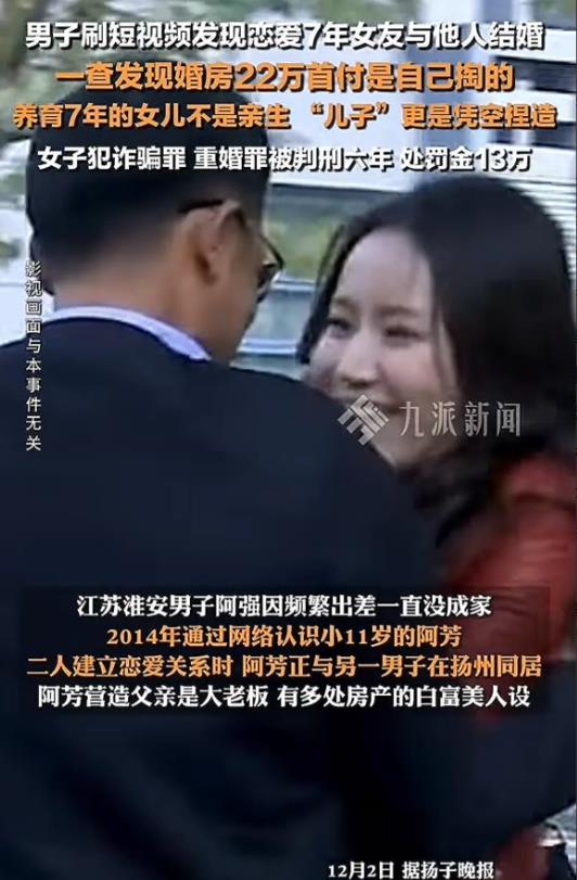 江苏淮安，男子偶然刷视频时，发现女友与他人领证结婚，而且婚房的22万首付还是用男