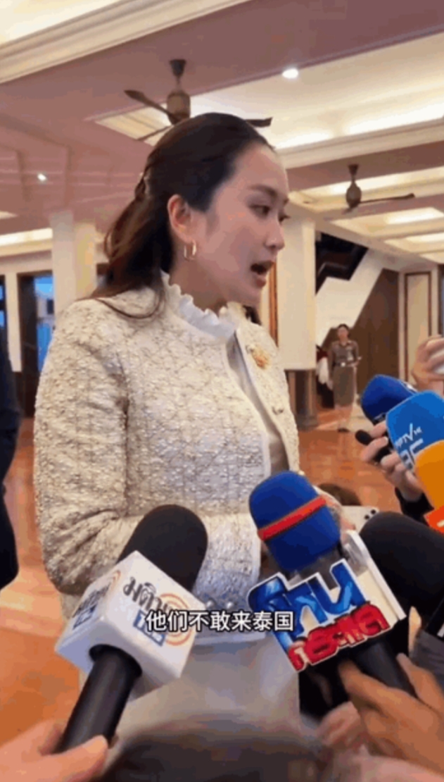 我挺佩服泰国总理的，面对记者问询，“现在一些中国人民担心来泰国的安全问题”，她竟