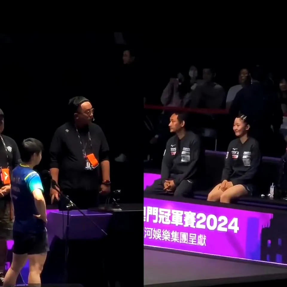 原来莎莎说那句“把掌声送给美和”的时候，张本美和就坐在对面看着她。美和听到大家的