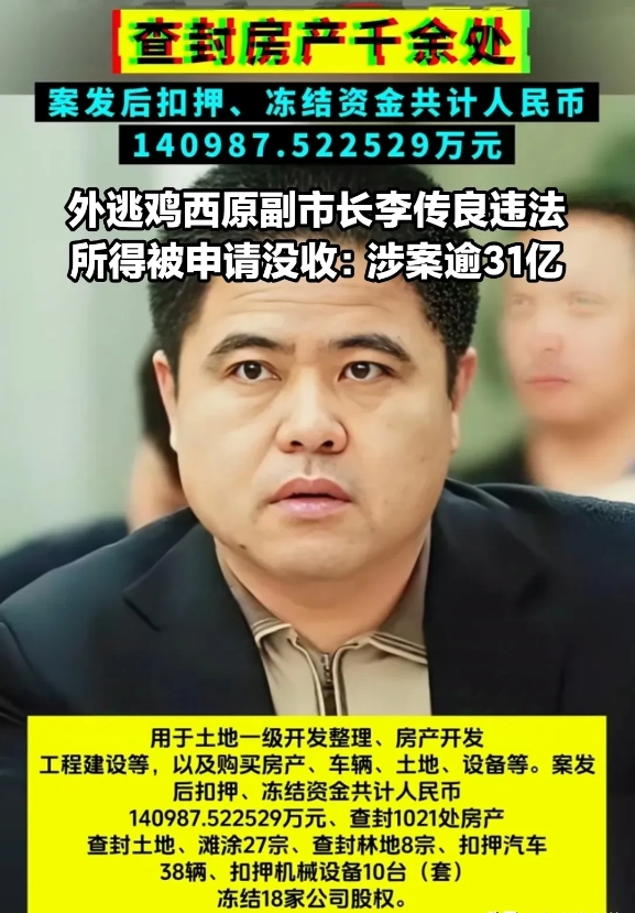 鸡西原副市长李传良贪31亿，九个万万没想到！
1、他竟然是清华大学毕业，研究生学