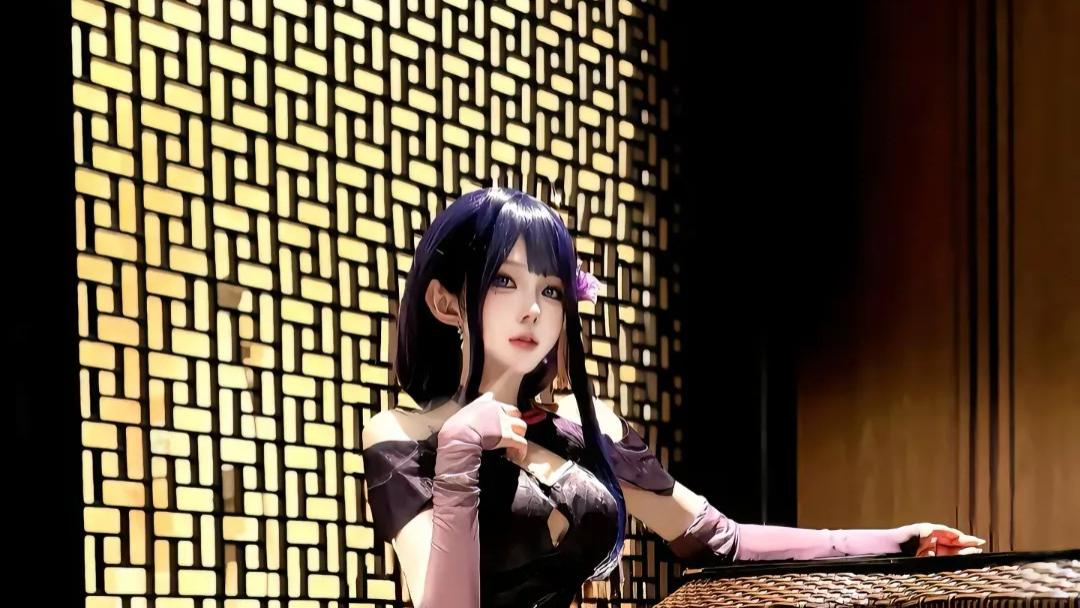 原神COS：黑丝魅魔雷电将军太魅惑了！